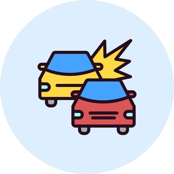 Accident Car Vector Icon