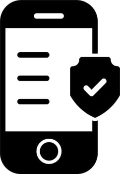 Mobile Insurance Vector Icon