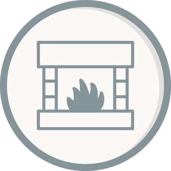 Fireplace Vector Icon