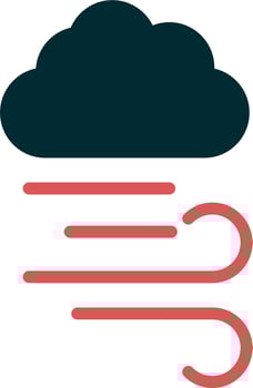 Windy Vector Icon