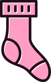 Winter Sock Vector Icon