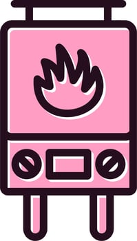 Gas Heater Vector Icon