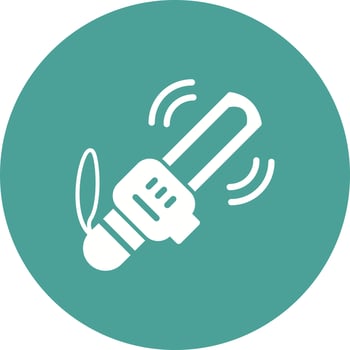 Hand Metal Detector Vector Icon