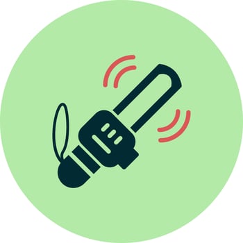 Hand Metal Detector Vector Icon