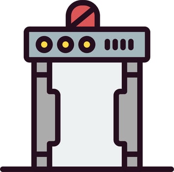 Gate Metal Detector Vector Icon