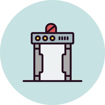 Gate Metal Detector Vector Icon