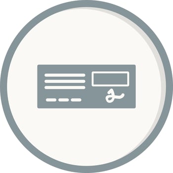 Bank Check Vector Icon