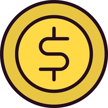 Dollar Coin Vector Icon
