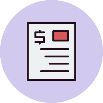 Bank Invoice Vector Icon