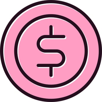 Dollar Coin Vector Icon