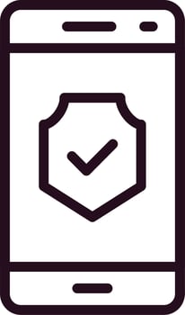 Smartphone Encrypted Vector Icon