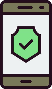 Smartphone Encrypted Vector Icon