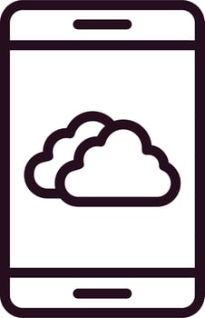 Mobile Weather App Vector Icon