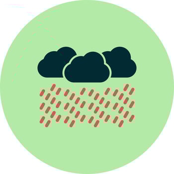 Heavy Rain Vector Icon