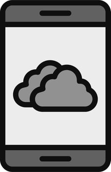Mobile Weather App Vector Icon