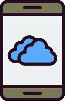 Mobile Weather App Vector Icon