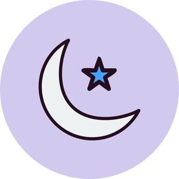 Half Moon Vector Icon