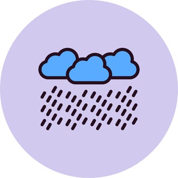 Heavy Rain Vector Icon