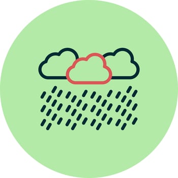 Heavy Rain Vector Icon
