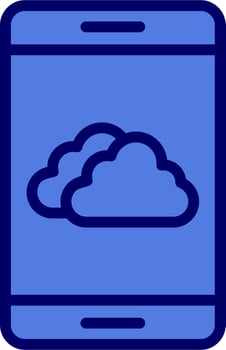Mobile Weather App Vector Icon