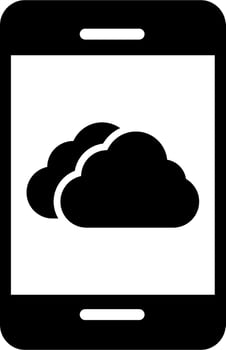 Mobile Weather App Vector Icon