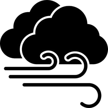 Cloudy Windy Vector Icon