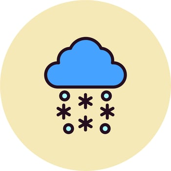 Snowfall Vector Icon