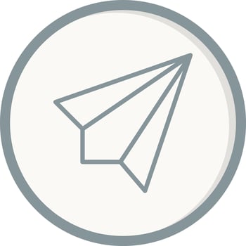 Paper Plane Vector Icon