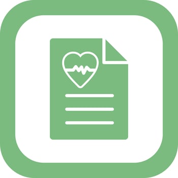 Heart Beat Report Vector Icon