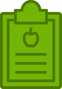 Diet Report Vector Icon