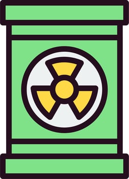 Nuclear Waste Vector Icon