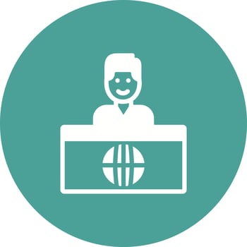 News Anchor Vector Icon