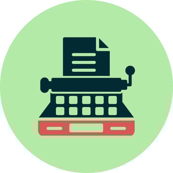 Typewriter Vector Icon