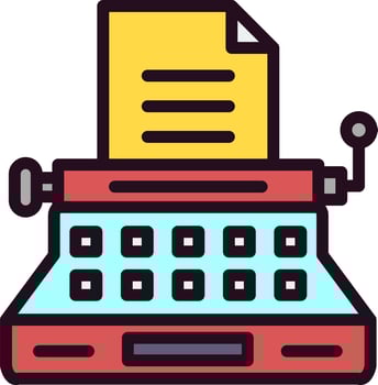 Typewriter Vector Icon