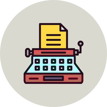 Typewriter Vector Icon