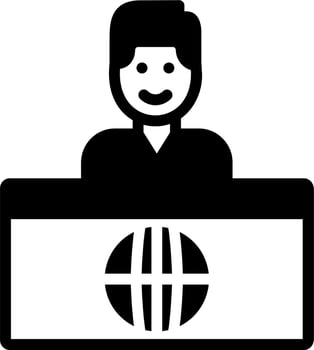 News Anchor Vector Icon