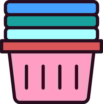 Laundry Basket Vector Icon
