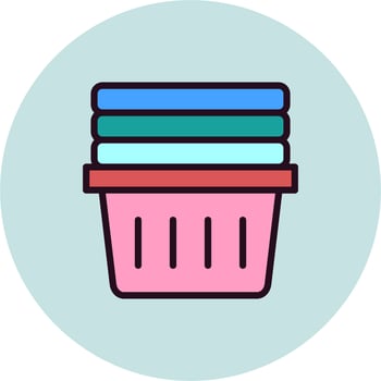 Laundry Basket Vector Icon