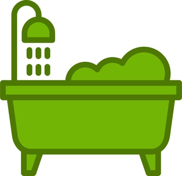Bathtub Cleaning Vector Icon
