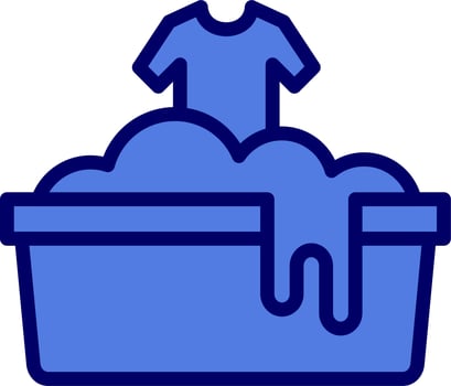 Washing clothes Vector Icon