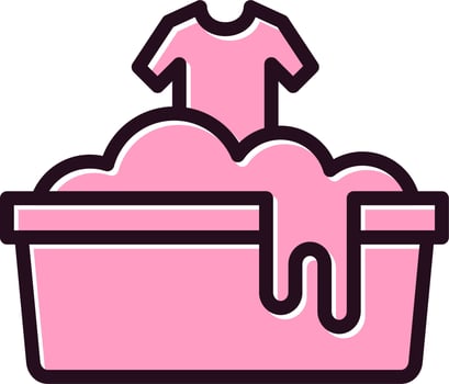 Washing clothes Vector Icon