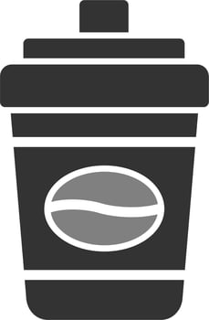 Disposable coffee cup Vector Icon