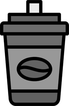 Disposable coffee cup Vector Icon