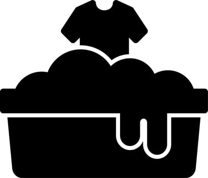 Washing clothes Vector Icon
