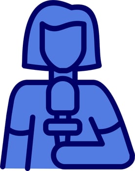 Journalist Vector Icon