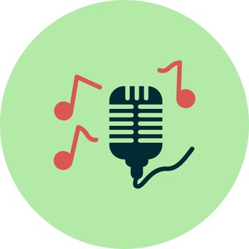 Singing Vector Icon