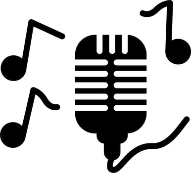 Singing Vector Icon