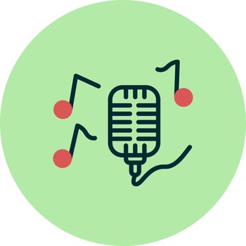 Singing Vector Icon