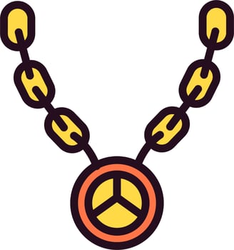Hip Hop Necklace Vector Icon