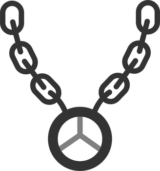 Hip Hop Necklace Vector Icon